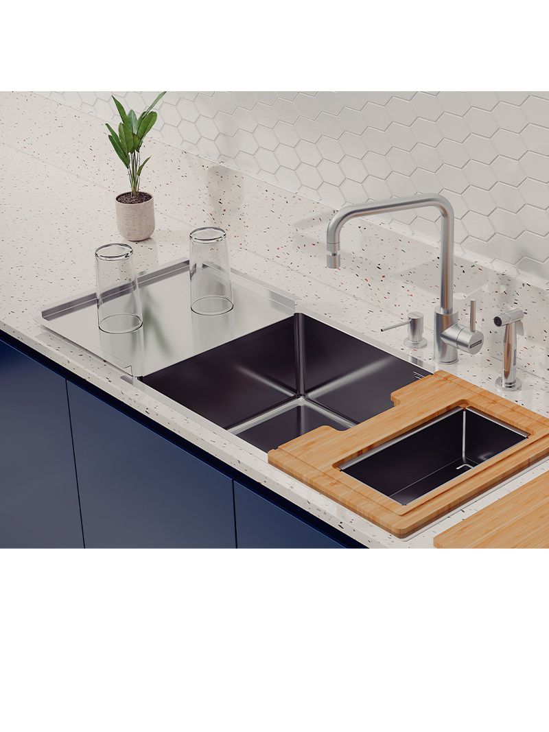 Escorredor funcional que otimiza o espaço e traz mais praticidade para a rotina.