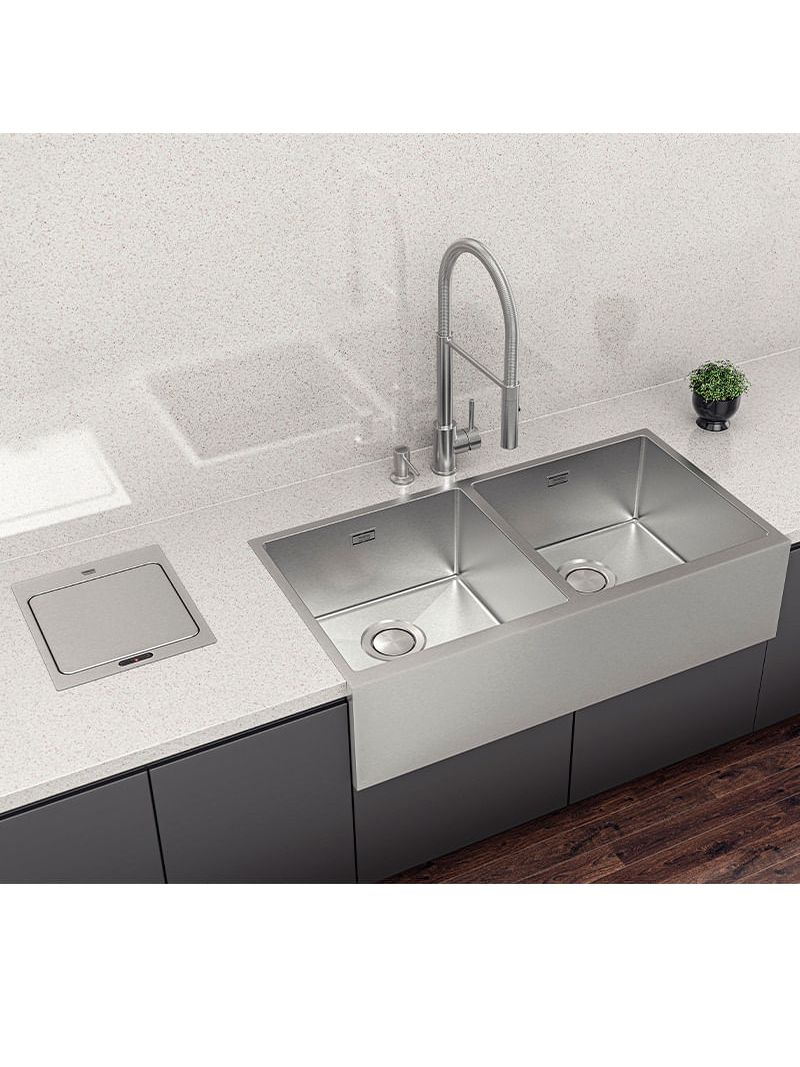 Escolha a altura da aba conforme o estilo da sua bancada e crie um visual personalizado para a cozinha.