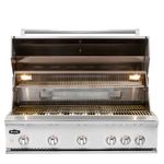 Iluminação interna em LED que melhora a visualização dos alimentos e o controle do preparo em qualquer momento.
