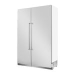 Ideal para quem não deseja revestimento na marcenaria, mantendo a porta em aço inox.