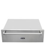 Gaveta aquecida de embutir em aço inox 304 ideal para instalação em torre quente com forno e micro-ondas.