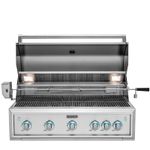 Fabricação 100% em aço inox 304 com estrutura resistente e durável e acabamento premium em toda a churrasqueira Tecno.