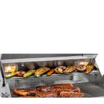Descansador de alimentos com calor indireto para finalizar preparos, aquecer pães e manter carnes mais suculentas.
