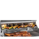 Descansador de alimentos com calor indireto para finalizar preparos, aquecer pães e manter carnes mais suculentas.