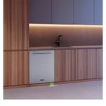 InfoLed com projeção de luz no piso para indicar o status de funcionamento da lava-louças.