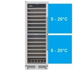 Duas zonas de temperatura independentes para conservar diferentes tipos de vinhos com precisão, ajuste de 5 °C a 20 °C e refrigeração ventilada e homogênea.