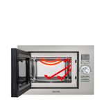 Forno micro-ondas combinado utiliza simultaneamente o grill radiante e as micro-ondas para reduzir em até 3 vezes o tempo de preparo de carnes grelhadas e massas gratinadas.