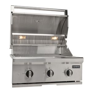 Churrasqueira a Gás Natural de Embutir Coyote Série C 3 Queimadores 71 cm Inox