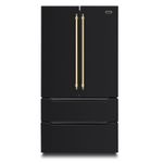 Refrigerador Side By Side French Door Tecno Vintage 636L com acabamento Black.