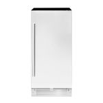 Máquina de Gelo de Embutir Automática Arkton Cuisinart, com capacidade de produção de até 23 kg e puxador na porta em inox, que valoriza o design e garante integração elegante ao projeto.