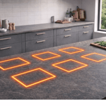 Cooktop Elétrico Indução Celdom Seamless 6 Zonas 90cm Invisível na Pedra, com aquecimento preciso e integração total à bancada.