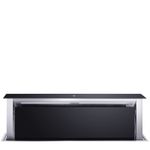 Design moderno com acabamento em inox e preto e potência de 1000 m³/h para máxima eficiência.