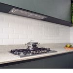 Design totalmente embutido no móvel, com visual clean, discreto e elegante para a cozinha.